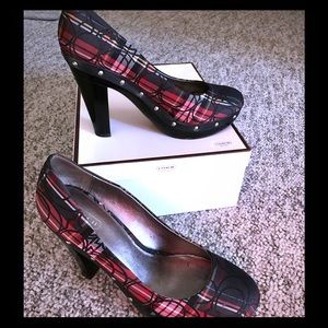 Coach Plaid Heels
